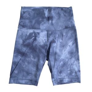 Lululemon Wunder Train High-Rise Short 8" Size 4 Diamond Dye Shade Naval Blue